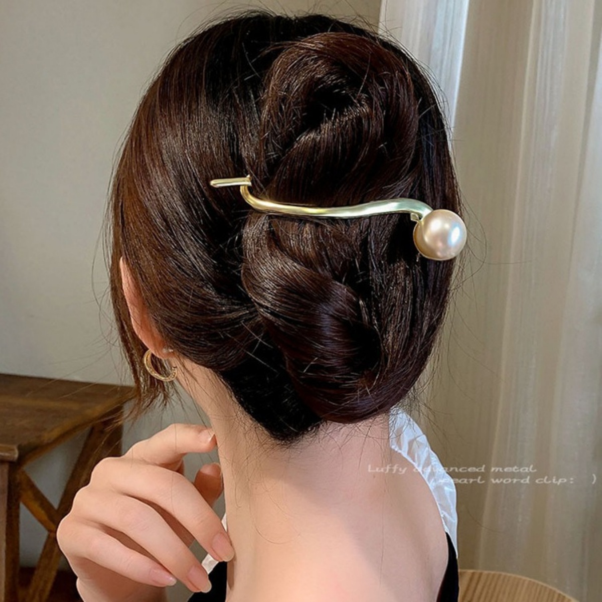Elegant Glitter ไข่มุกผมคลิปสํ - Korean Daily Lifestyle บทวิจารณ์และราคา