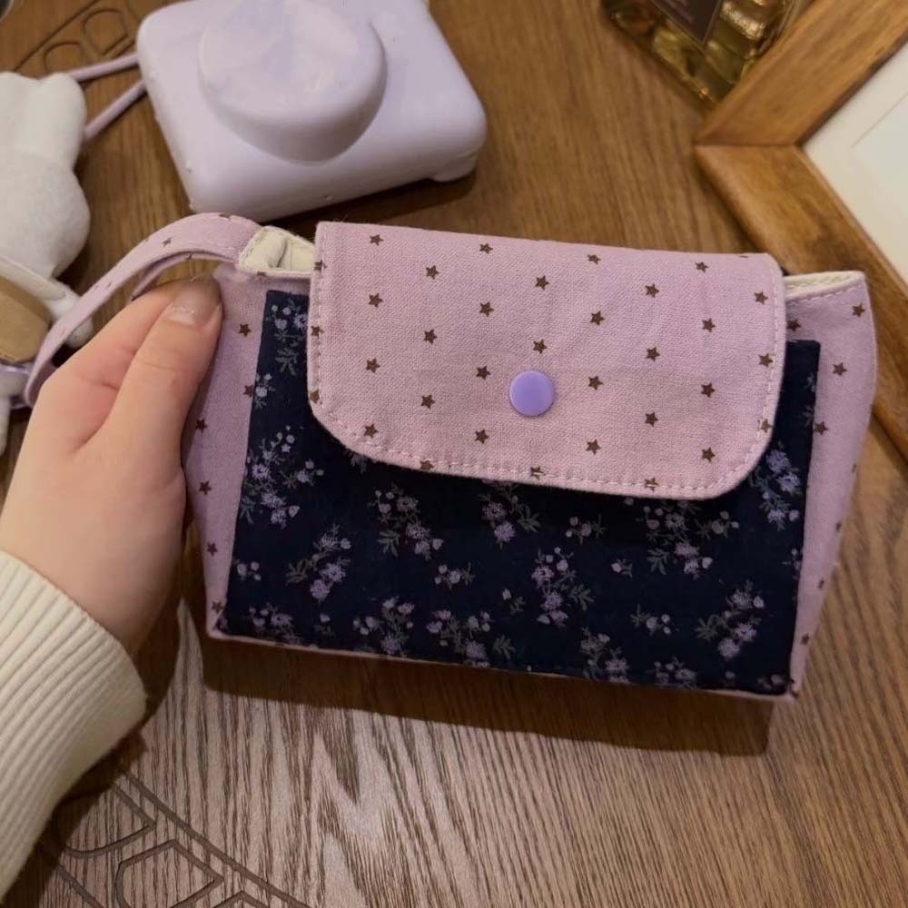 กระเป๋าแต่งหน้าลายดอกไม้สีม่วง - Lifestyle Of Korean บทวิจารณ์และราคา