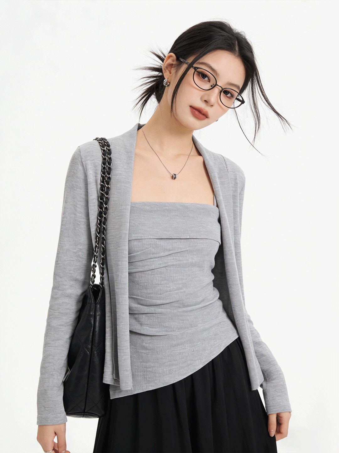 Lush Life เสื้อคาร์ดิแกนถักแบบ - Lifestyle Of Korean บทวิจารณ์และราคา