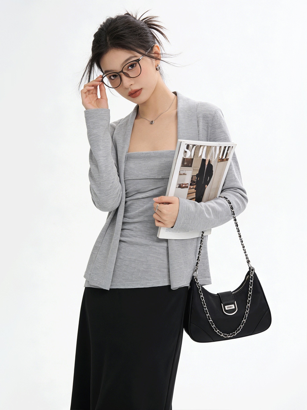Lush Life เสื้อคาร์ดิแกนถักแบบ - Lifestyle Of Korean บทวิจารณ์และราคา