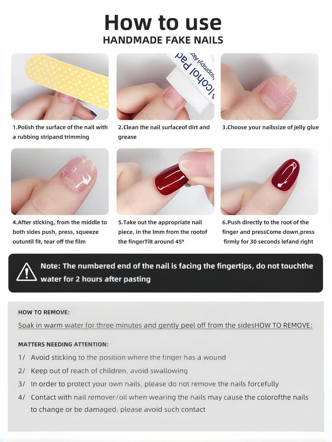 เล็บปลอมทรงหยดน้ำสีดำและสีขาวแ - Korean Daily Lifestyle บทวิจารณ์และราคา